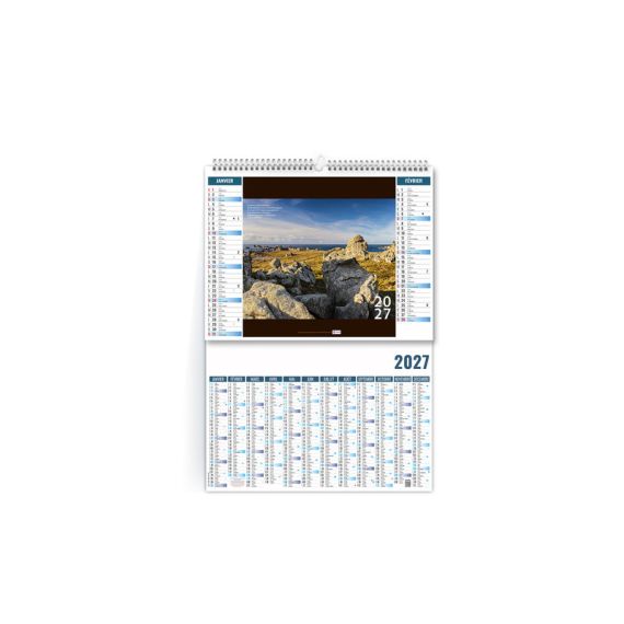 Calendrier personnalisable fabriqué en France Calme 2 en 1