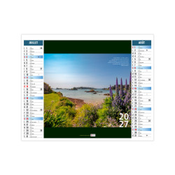 Calendrier personnalisable fabriqué en France Calme 2 en 1