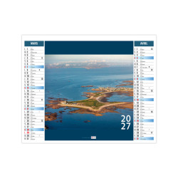 Calendrier personnalisable fabriqué en France Calme 2 en 1
