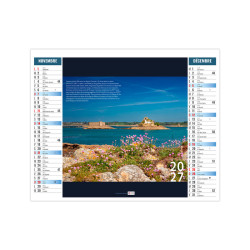 Calendrier personnalisable fabriqué en France Calme 2 en 1