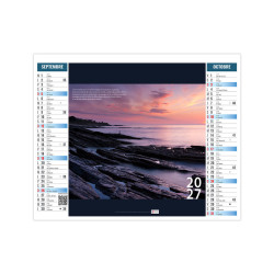 Calendrier personnalisable fabriqué en France Calme 2 en 1
