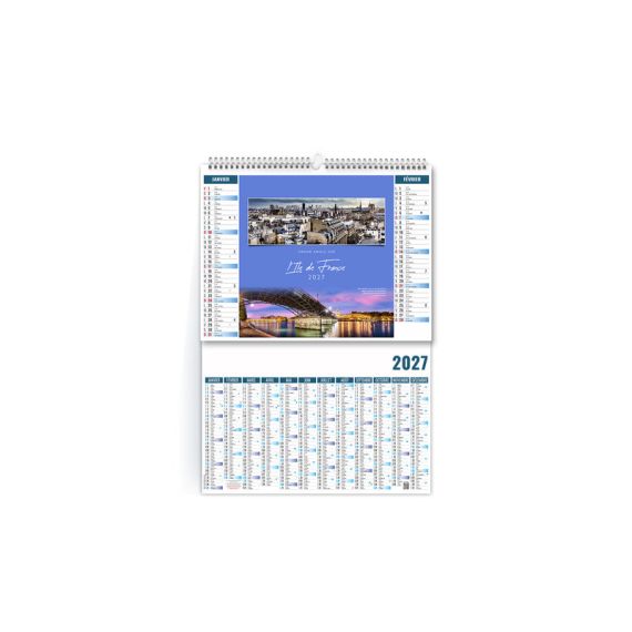Calendrier personnalisé 6 feuillets Echapées 2 en 1