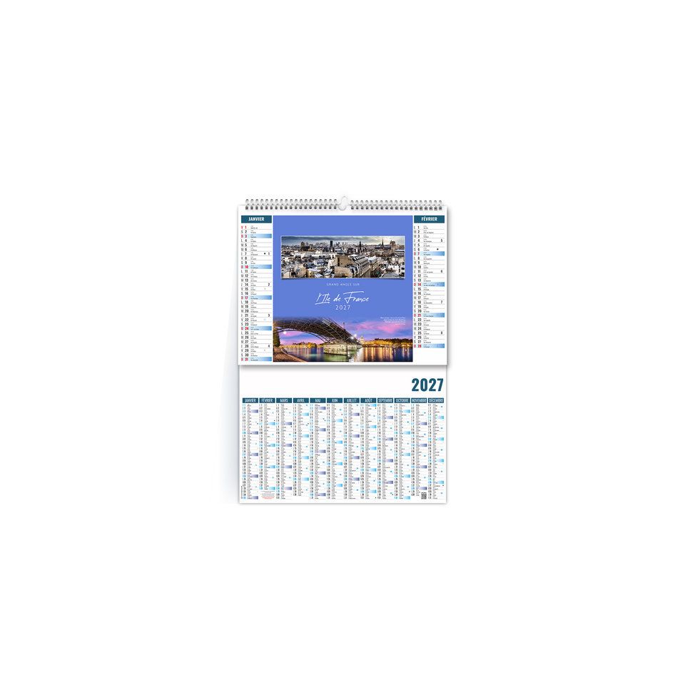 Calendrier personnalisé 6 feuillets Echapées 2 en 1