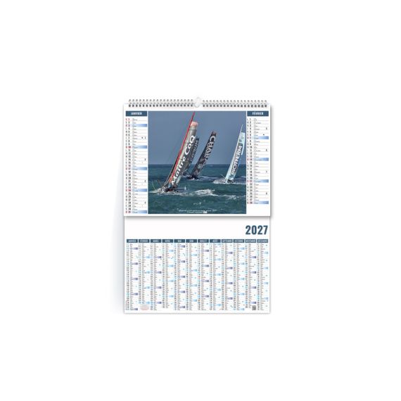 Calendrier personnalisable fabriqué en France Marin 2 en 1