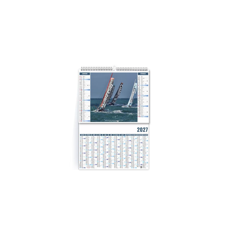 Calendrier personnalisable fabriqué en France Marin 2 en 1