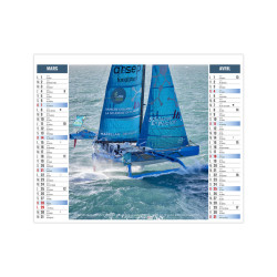 Calendrier personnalisable fabriqué en France Marin 2 en 1