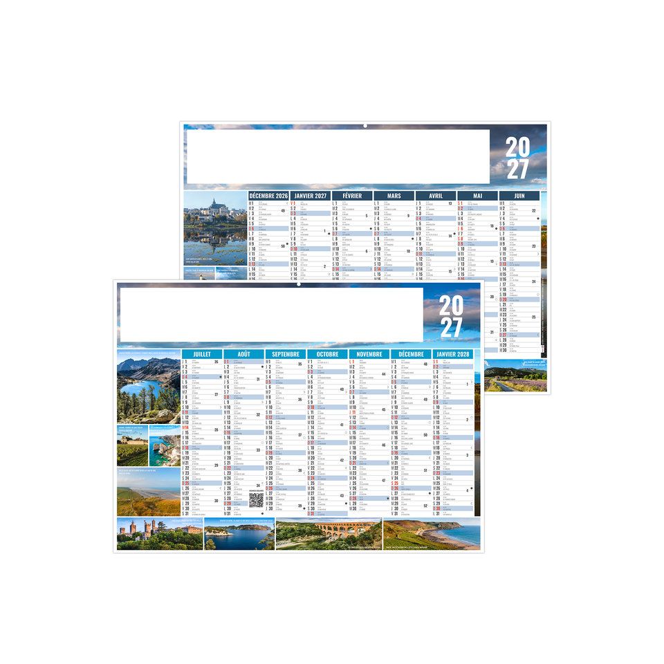 Calendriers bancaires personnalisablés fabriqués en France Julien souples