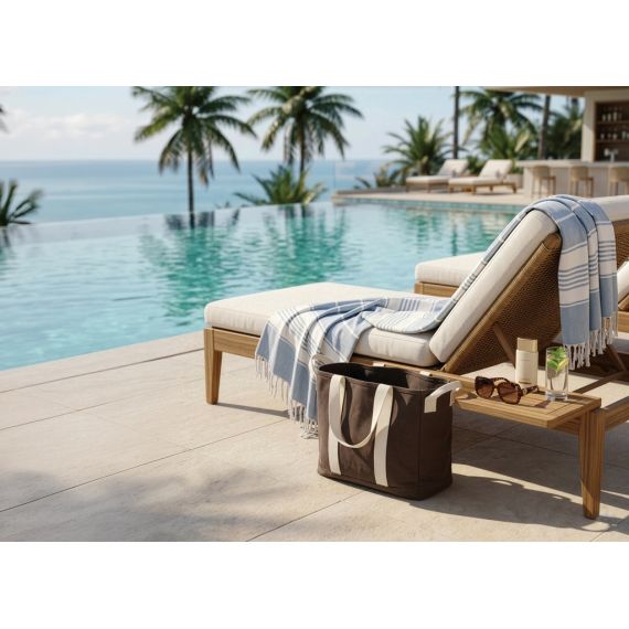 Sac publicitaire de plage en toile recyclée 400g/m² BEAU AWARE™
