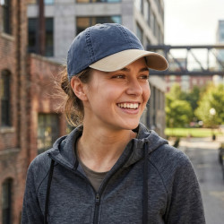 Casquette publicitaire à 6 panneaux en coton sergé bicolore BEAU AWARE™