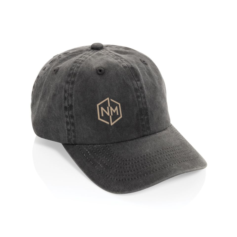 Casquette publicitaire à 6 panneaux en coton sergé délavée BEAU AWARE™