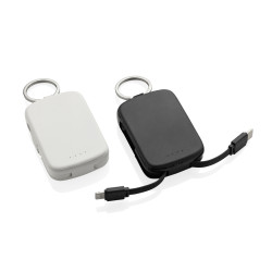 Porte-clés publicitaire powerbank 2000mAh et câbles intégrés Nexo RCS