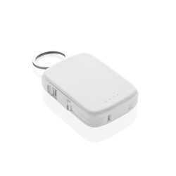 Porte-clés publicitaire powerbank 2000mAh et câbles intégrés Nexo RCS