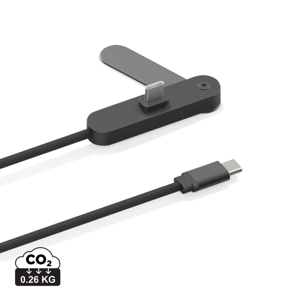 Câble publicitaire Aluvia RCS 65W PD avec support de téléphone réglable