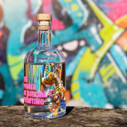 Bouteille en verre 1000 ml personnalisée en quadri