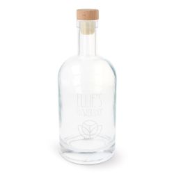 Bouteille en verre 500 ml personnalisée en quadri