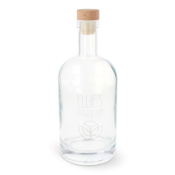 Bouteille en verre 500 ml personnalisée en quadri