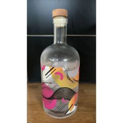 Bouteille en verre 750 ml personnalisée en quadri