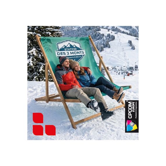 Chilienne géante publicitaire en bois personnalisation totale XXL