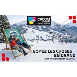 Chilienne géante publicitaire en bois personnalisation totale XXL