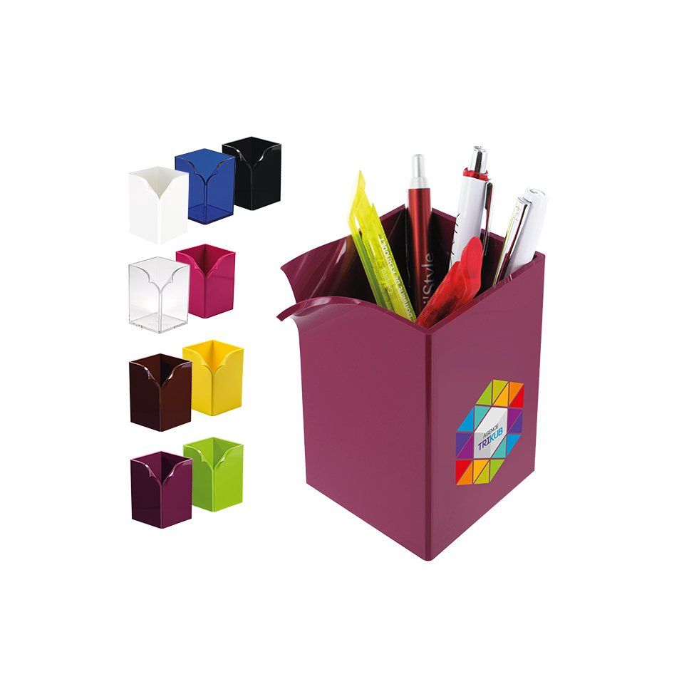Pot à crayon personnalisé fabriqué en France Carré