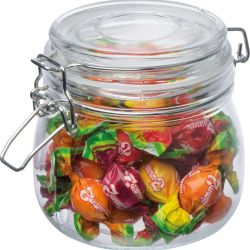 Pot publicitaire de conservation verre borosilicate 400 ml avec couvercle