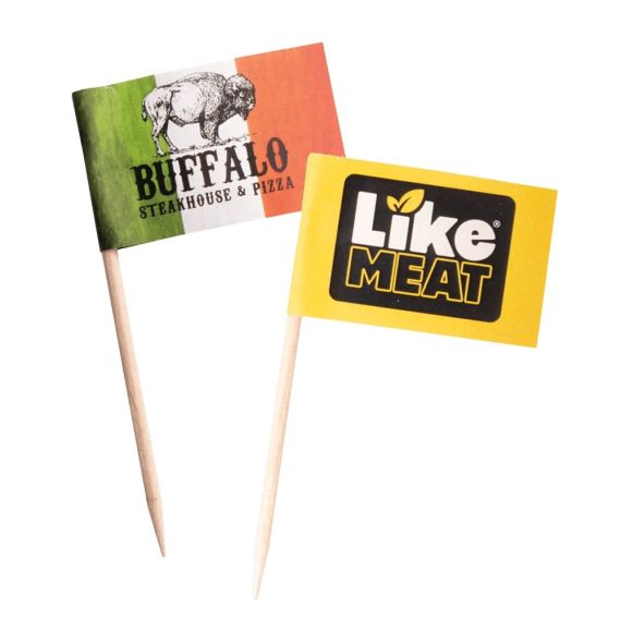 Mini Pique drapeau cocktail personnalisé 70 mm Fabriqué en Europe