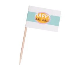 Mini Pique drapeau cocktail personnalisé 70 mm Fabriqué en Europe