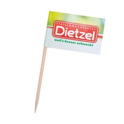 Mini Pique drapeau cocktail personnalisé 70 mm Fabriqué en Europe