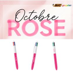 StyloBIC® personnalisable fabriqué en France 4 couleurs Rose