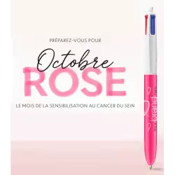 StyloBIC® personnalisable fabriqué en France 4 couleurs Rose