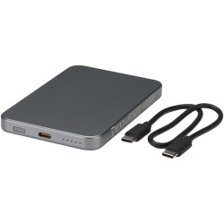 Batterie externe publicitaire magnétique Avis 5000 mAh en aluminium recyclé RCS