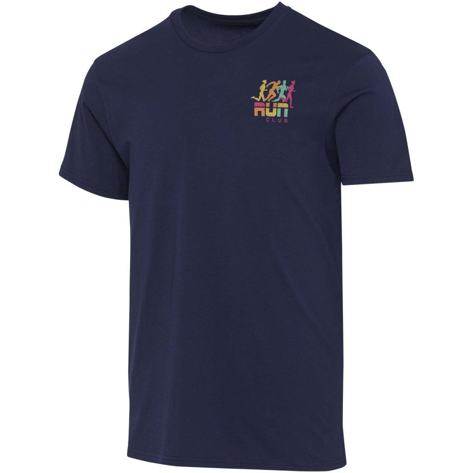 T-shirt publicitaire unisexe Azurite à manches courtes en coton biologique certifié OCS de 160 g/m²