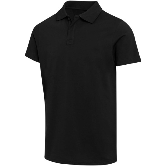 Polo publicitaire bio recyclé certifié OCS de 180 g/m² Graphite à manches courtes unisexe