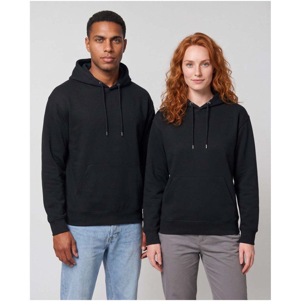 Sweat publicitaire à capuche oversize unisexe en coton bio certifié OCS Boris de 280 g/m2