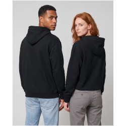Sweat publicitaire à capuche oversize unisexe en coton bio certifié OCS Boris de 280 g/m2