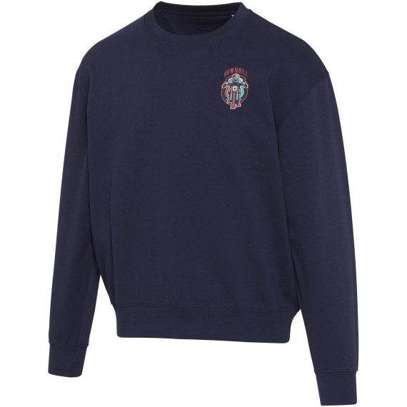 Pull publicitaire unisexe OCS en coton bio oversize à col rond Boris de 280 g/m2