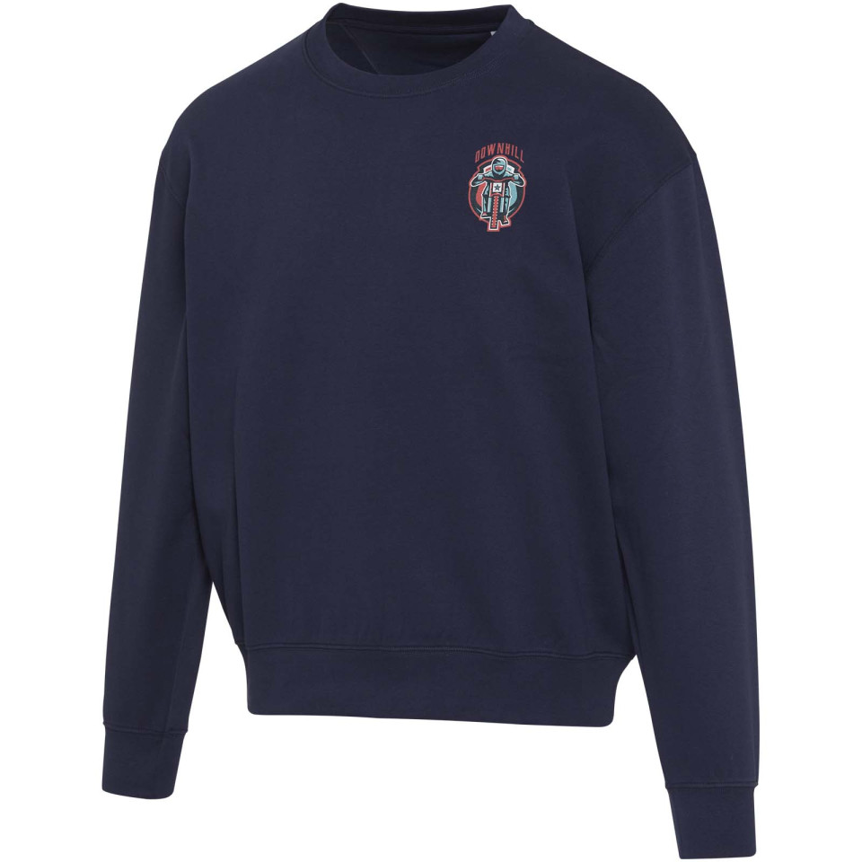 Pull publicitaire unisexe OCS en coton bio oversize à col rond Boris de 280 g/m2