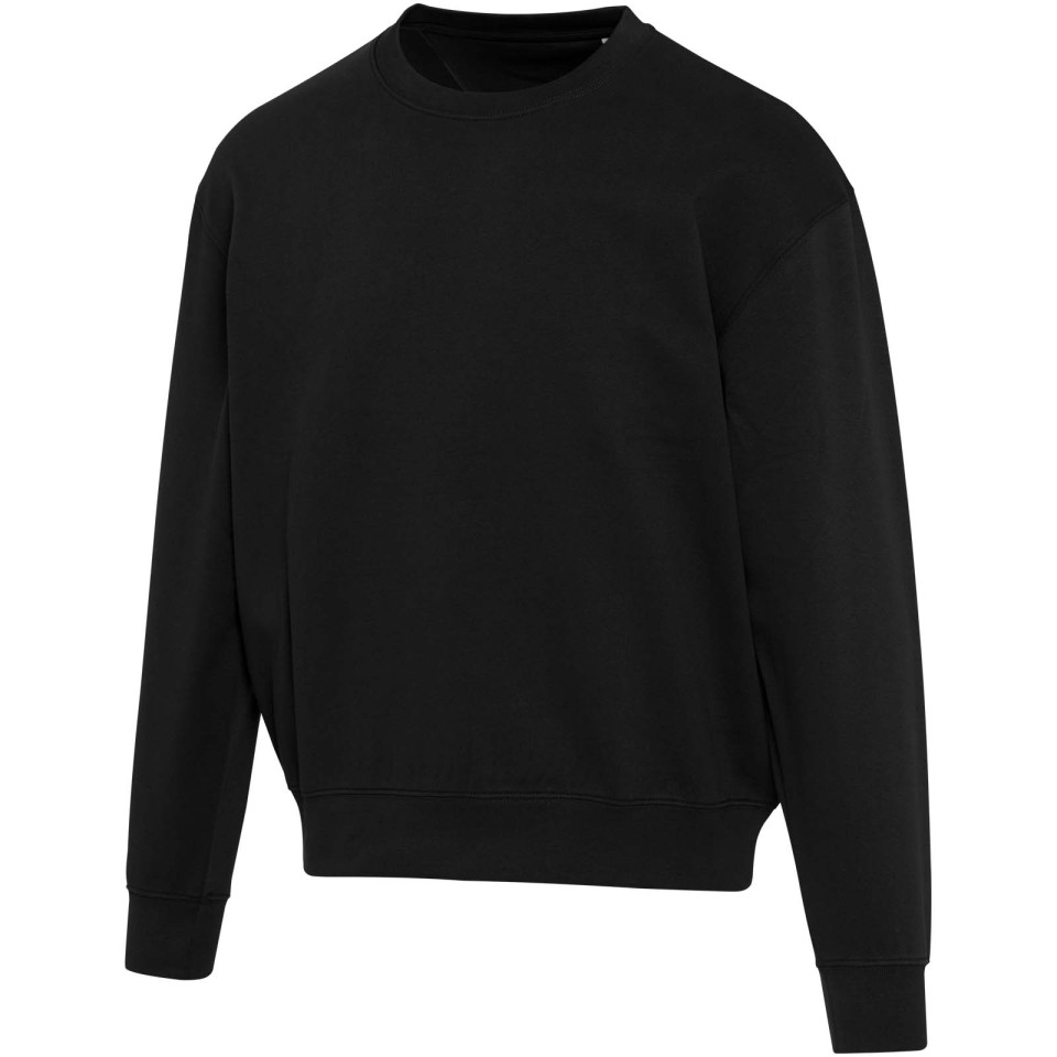 Pull publicitaire unisexe OCS en coton bio oversize à col rond Boris de 280 g/m2