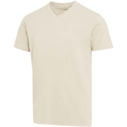 T-shirt publicitaire unisexe en coton bio certifié OCS Balfour à manches courtes et col en V de 200 g/m²