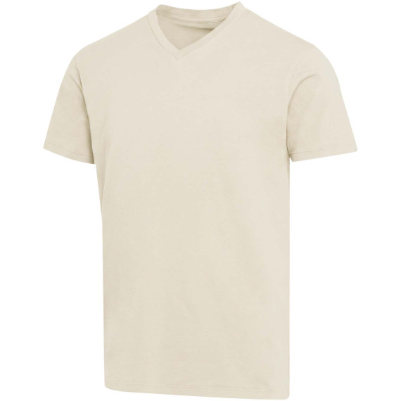 T-shirt publicitaire unisexe en coton bio certifié OCS Balfour à manches courtes et col en V de 200 g/m²