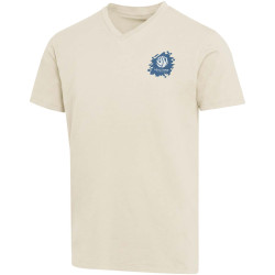 T-shirt publicitaire unisexe en coton bio certifié OCS Balfour à manches courtes et col en V de 200 g/m²