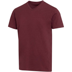 T-shirt publicitaire unisexe en coton bio certifié OCS Balfour à manches courtes et col en V de 200 g/m²