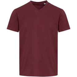 T-shirt publicitaire unisexe en coton bio certifié OCS Balfour à manches courtes et col en V de 200 g/m²
