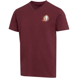 T-shirt publicitaire unisexe en coton bio certifié OCS Balfour à manches courtes et col en V de 200 g/m²