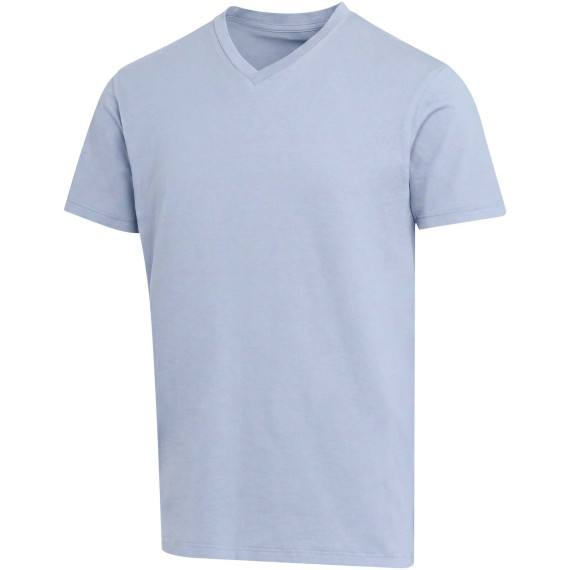 T-shirt publicitaire unisexe en coton bio certifié OCS Balfour à manches courtes et col en V de 200 g/m²