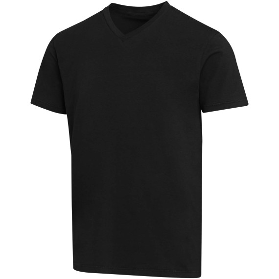 T-shirt publicitaire unisexe en coton bio certifié OCS Balfour à manches courtes et col en V de 200 g/m²