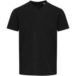 T-shirt publicitaire unisexe en coton bio certifié OCS Balfour à manches courtes et col en V de 200 g/m²