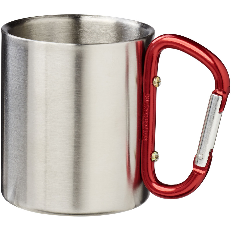 Mug publicitaire isolant Alpes avec mousqueton 200ml