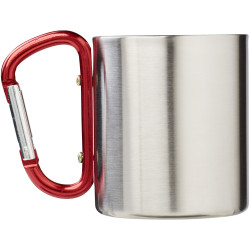 Mug publicitaire isolant Alpes avec mousqueton 200ml