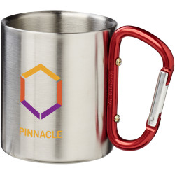 Mug publicitaire isolant Alpes avec mousqueton 200ml